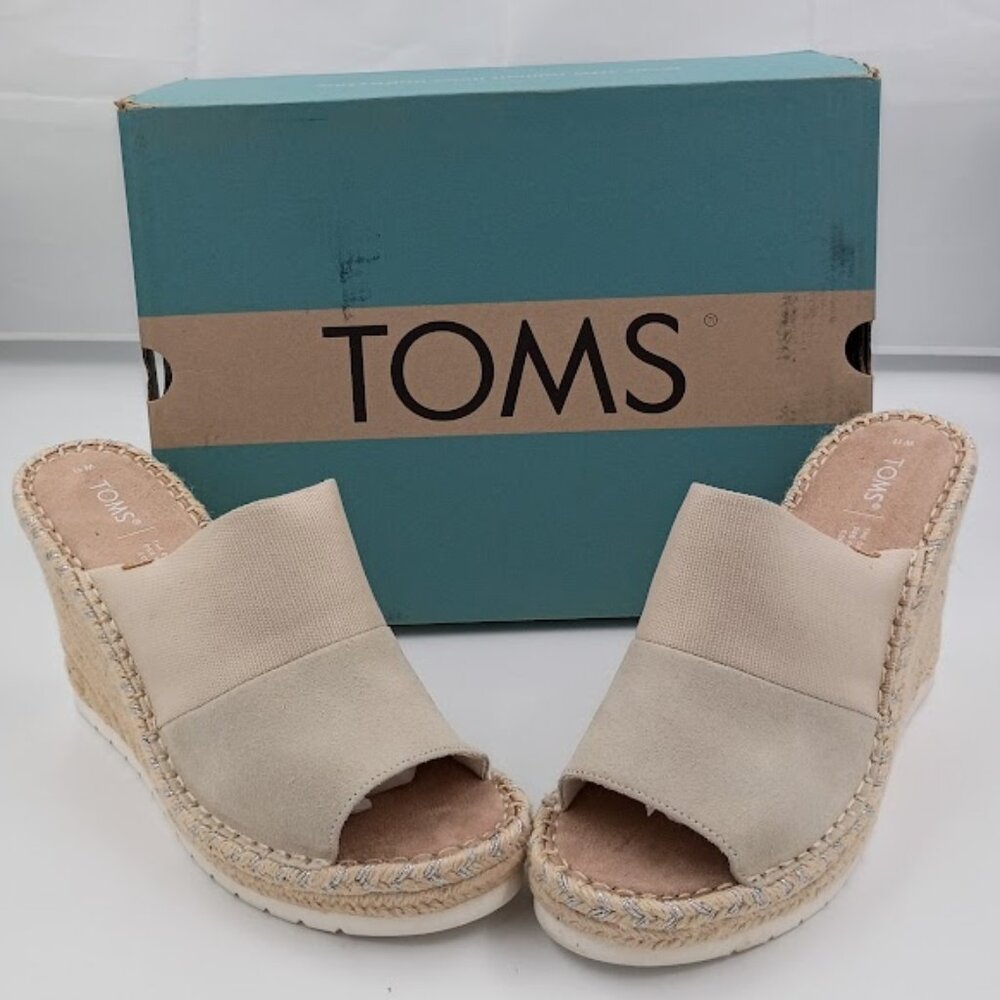 Toms Monica Mule Wedge Sandal, Nude, Women's Size 11 - Picture 5 of 5